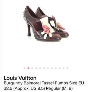 Louis Vuitton Burgundy Balmoral Tassle Pumps
